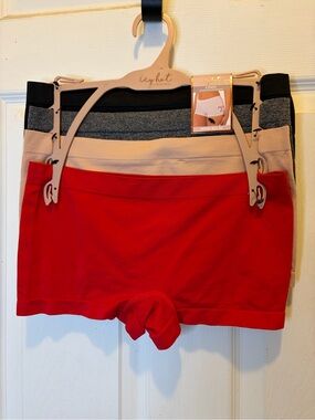 Icy Hot Women's Seamless Boyshort Panties - Red (4 Pack)